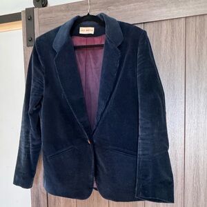 Blazer Unisex, Navy Blue Corduroy Size L